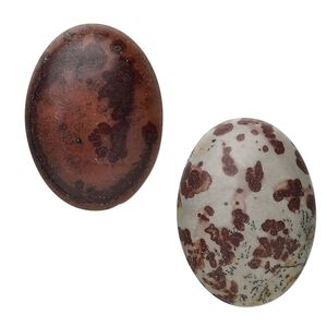 Limestone 1pkg2, calibrated oval cab Crazy Horse™ stone 30x22mm