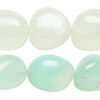 Bead, agate (dyed), aqua, medium to large tumbled nugget, Mohs hardness 6-1/2 to 7. Sold per 15-1/2" to 16" strand. image number 0