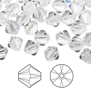Bead 288pk crystal, Swarovski® 8mm XILION bicone 5328