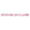 Mother-of-pearl shell 1pkg1, flat oval bead 15 inch pink 29x19mm-30x20mm image number 1