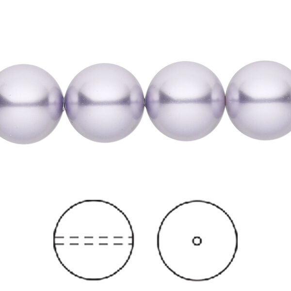 Pearl 10pk lavender, Crystal Passions® 12mm round 5810 image number 0