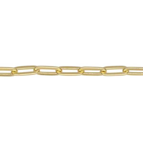 Chain, anodized aluminum, gold, 3.7mm paperclip. Sold per pkg of 5 feet. image number 0