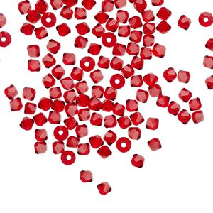 Bead 1440pk light Siam, Preciosa Czech crystal 3mm bicone