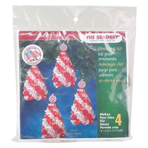 Ornament kit 1pkg1 The Beadery®, polystyrene, tree, mixed colors, ornament (7015)