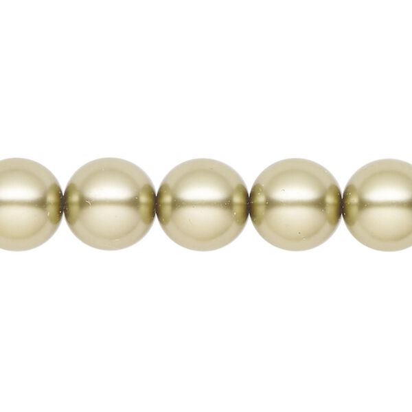 Pearl 10pk light green, Preciosa Czech crystal 10mm round image number 0