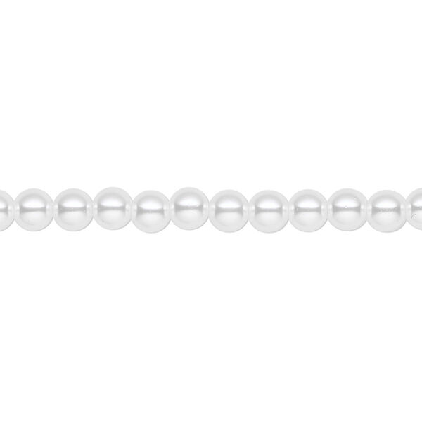 Pearl 2pk white, Celestial Crystal® 4mm round 15.5-16 inch image number 0