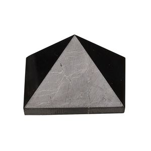 Shungite 1pkg1, undrilled pyramid gift natural 33x33x22mm