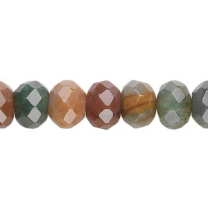 Fancy jasper 1pkg1, faceted rondelle bead natural 15.5-16 inch 10x8mm