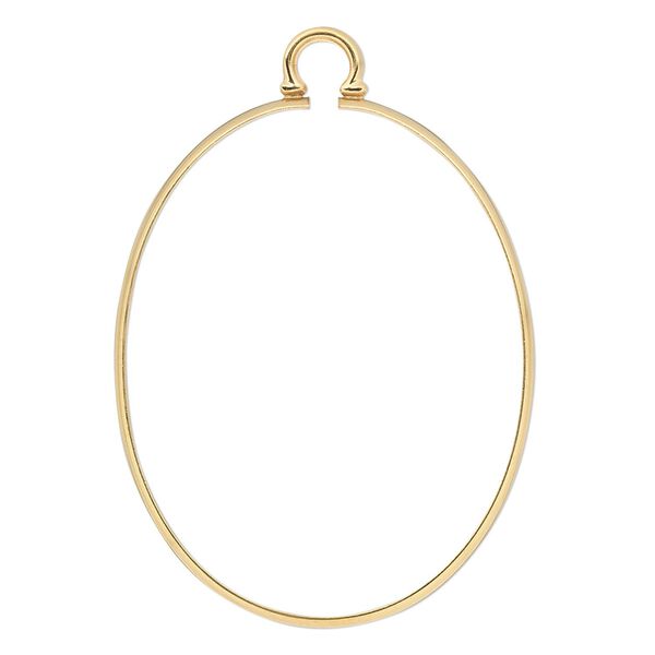 Focal, Cinch Mount, 14Kt gold-filled, 40x30mm oval bezel setting. Sold individually. image number 0