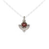 Garnet / sterling silver 1pkg1, antiqued beaded drop natural 10x10mm image number 0