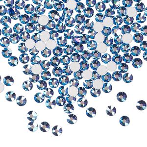 Flat back 1440pk blue violet AB foil back, Preciosa MAXIMA Czech crystal rhinestone 3-3.2mm chaton rose round SS12