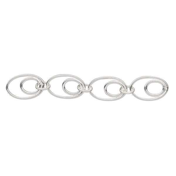 Extender chain, sterling silver, 13.5x9mm oval, 2-1/4 inches. Sold individually. image number 0