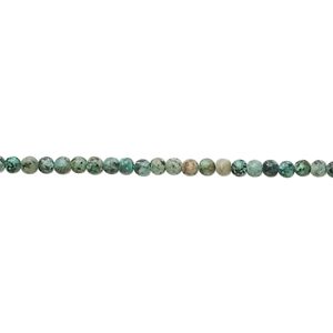 African "turquoise" 1pkg1, round bead 15.5-16 inch 2mm