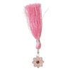 Strawberry quartz / garnet 1pkg1, top-drilled hand-cut 1sided carved flower bead natural, 16mm image number 2