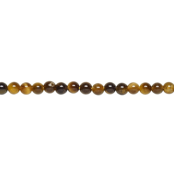 Bead, tigereye (natural), 3mm round, B grade, Mohs hardness 7. Sold per 15-1/2" to 16" strand. image number 0