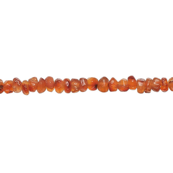 Carnelian 1pkg1, hand-cut tumbled faceted rondelle bead, 13 inch 4x2mm-5x4mm image number 0