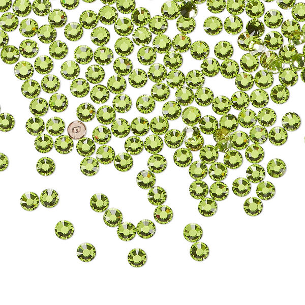 Flat back 144pk citrus green foil back, Crystal Passions® hotfix 2.7-2.9mm round SS10 2038 image number 0