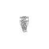 Bail, ice-pick, antiqued sterling silver, 15x8mm fancy shield with leafy vine design, 12mm grip length. Sold individually. image number 0