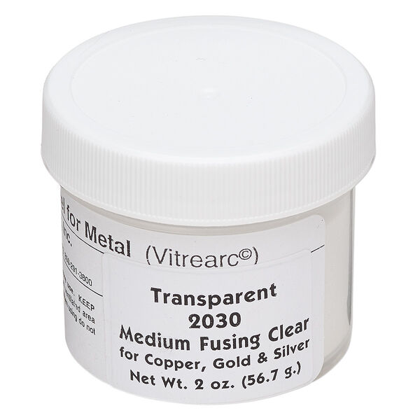 Enamel, Vitrearc©, pkg/2-ounce jar, clear, medium fusing (2030). image number 0