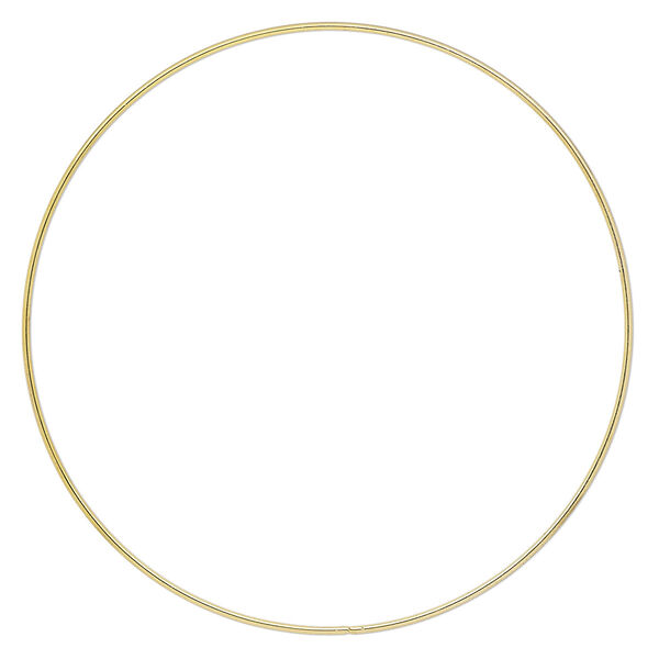 Beading hoop, gold-finished steel, 9-inch closed round. Sold per pkg of 2. image number 0