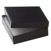 Paper / "cotton" (polyester) 1pkg6, square box / swirl design black 3.5x3.5x1 inch image number 0