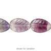 Rainbow fluorite 1pkg1, hand-cut carved leaf bead natural 15.5-16 inch 18x12mm image number 2