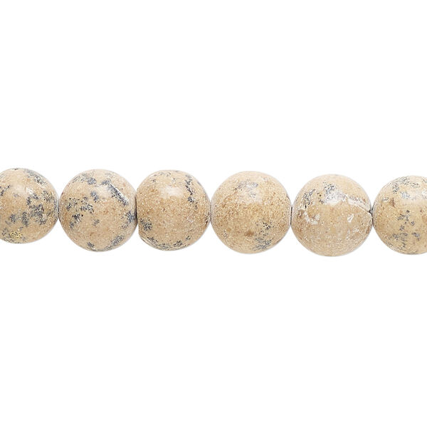 Grain stone 1pkg1, round bead natural, 15.5 inch 8-9mm image number 0