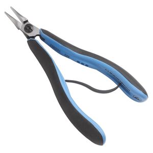 Pliers Lindstrom® RX series 1pkg1 alloyed steel, 5-3/4 inch flat-nose, blue / black (RX 7490)