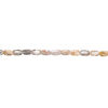 Redline marble 1pkg1, puffed rectangle bead natural, 15 inch 20x11mm-20x12mm image number 1