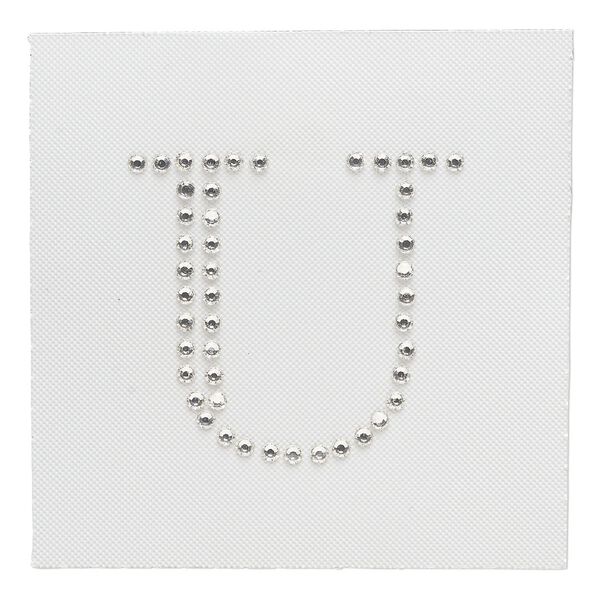Iron-on transfer 1pk crystal clear, Preciosa Czech crystal 35.5x33.5mm "U" image number 0