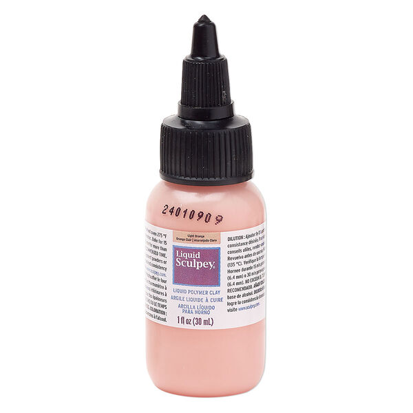 Liquid polymer clay, Liquid Sculpey®, pkg/1 fluid ounce, light orange. image number 0
