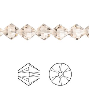 Bead 12pk silk, Crystal Passions® 8mm bicone 5328