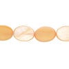 Mother-of-pearl shell 1pkg1, flat oval bead 15 inch carrot 14x9mm-15x11mm image number 0
