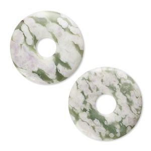 Peace "jade" 1pkg2, donut focal natural 30mm