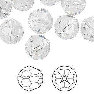 Bead 24pk crystal, Crystal Passions® 12mm round 5000