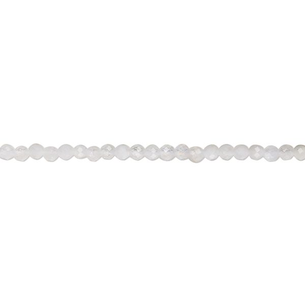 Rainbow moonstone 1pkg1, faceted round bead natural 15.5 inch 2-2.4mm image number 0