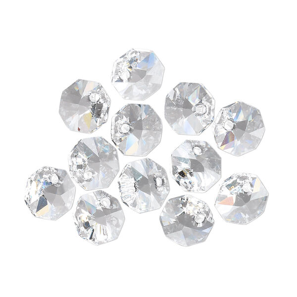 Drop 12pk crystal, Crystal Passions® 8mm pendant octagon 6401 image number 0
