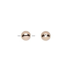 Bead, 14Kt rose gold-filled, 6mm round. Sold per pkg of 20.