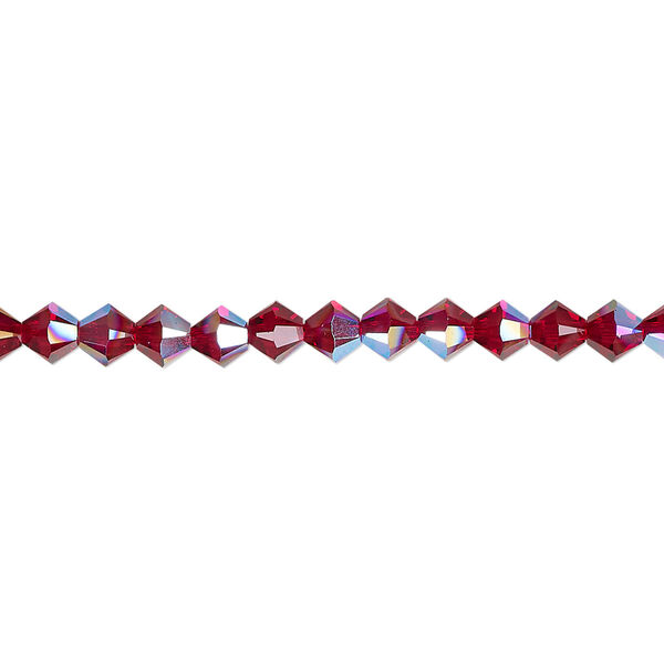 Bead 144pk Siam shimmer, Crystal Passions® 4mm bicone 5328 image number 0