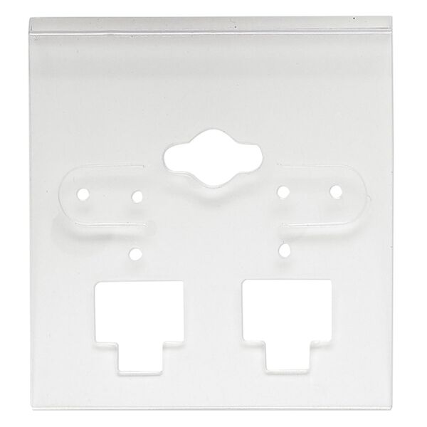 Earring card, PVC plastic, transparent clear, 2x2 inch square. Sold per pkg of 100. image number 0