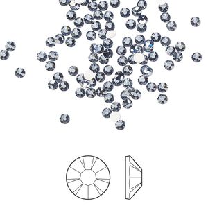 Flat back 1440pk denim blue foil back, Preciosa MAXIMA Czech crystal rhinestone 2.1-2.3mm chaton rose round SS7