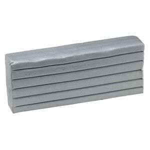 Polymer clay, Sculpey® PREMO, silver. Sold per 8-ounce bar.