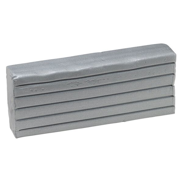 Polymer clay, Sculpey® PREMO, silver. Sold per 8-ounce bar. image number 0