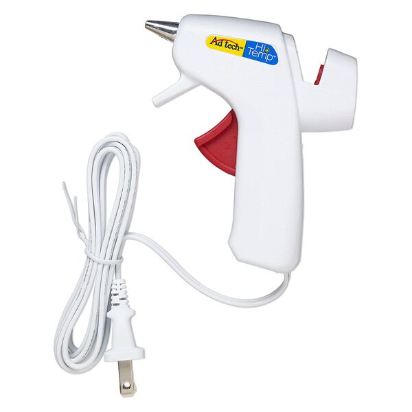 Mini hot glue gun, Ad tech™ Hi Temp™, multicolored, 120 volts, 10 watts, 4-1/2 x 4-1/4 with built-in stand. Sold individually. image number 0