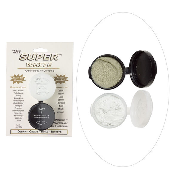 Adhesive, Apoxie® Sculpt, epoxy and polymer resin, super white. Sold per 1/4 pound pkg. image number 0