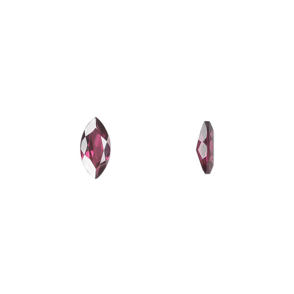 Gem, rhodolite garnet (natural), 8x4mm hand-cut faceted marquise, A grade, Mohs hardness 7 to 7-1/2. Sold individually. image number 0