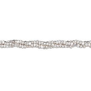 Bead, Hill Tribes, sterling silver, 2mm nugget. Sold per 8-inch strand, approximately 130-170 beads.
