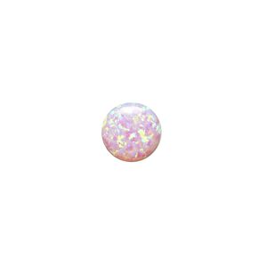 Cabochon, "opal" (silica and epoxy) (man-made), pink, 10mm calibrated round. Sold individually.