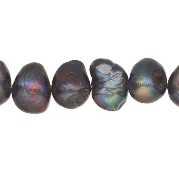 Freshwater 1pkg1, mixed shapes pearl, 15.5-16 inch peacock 12-15mm cultured image number 0