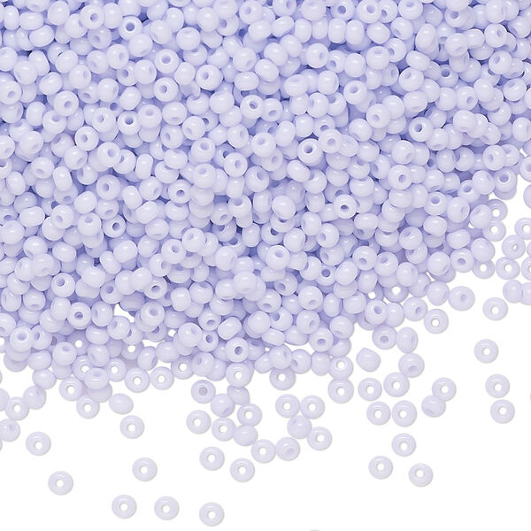 Seed bead, Preciosa Ornela Czech glass, pkg/500g, #11 rocaille, opaque lilac, (23420). image number 0